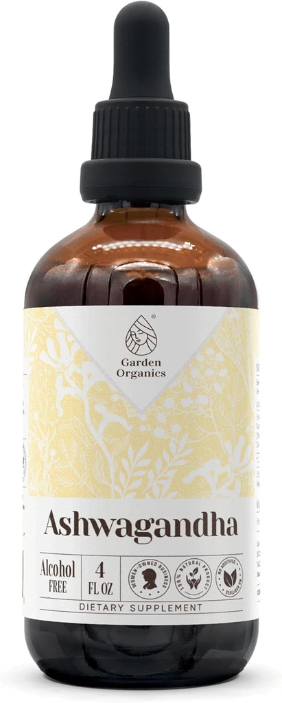 Ekstrakt z nalewki naturalnej bez alkoholu Ashwagandha, booster systemu immunologicznego, krople płynne wykonane z 100% Ashwagandha (Withania somnifera) Suszony korzeń (4 fl oz)