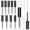Adecco LLC AHIER 10 szt. 4ML Kontener z pustą butelką wielokrotnego użytku na olej Eyelash wzrostu / Mascara z pędzlem do domu i podróży (10p)...