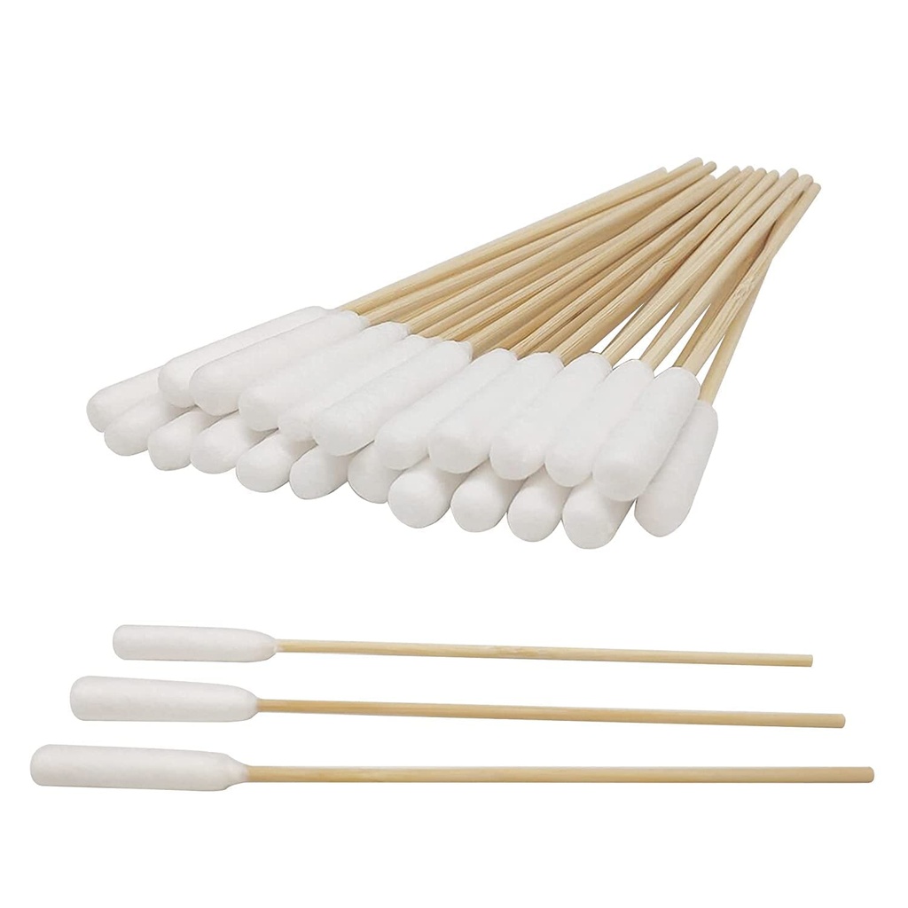 6 cali długie Cotton Swabs średnich i dużych zwierząt domowych Uszy sprzątanie lub makijaż 100szt