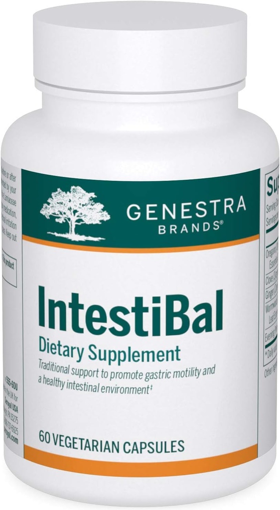 Genestra Brands IntestiBal IntestiBal 124; z olejkami eterycznymi z Ginger i Wormwood IntestiBal 124; 60 Kapsułki