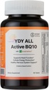 YDY All Active BQ10 - CoQ10 100mg, Witamina B Complex (B1, B2, B3, B6, B7, B9, B12, Pantetyna) - Pomaga Heart Health, Energia komórkowa - 60 tabletek