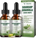 (2 opakowania) Pure Soursop Graviola Liquid Drop Support Digestive Skin Health, Sleep & Antioksydant - Guanabana Oil Organic Leaf Exact Soursop Bitters Liquid Drops, Natural Flavor, Non-GMO, Vegan, 4 Fl Oz