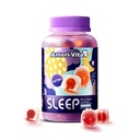 Gumiaki senne dla dorosłych, z Melatonin 3 mg, L teanina, Ashwagandha, Gluten Free, Cukier-Free, Truskawkowy Flavor 60 Hrabia