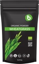 b Organic Wheatgrass Powder, dla Detox & Immunity Support, Superfood, Wegan, Bogaty w włókna, Chlorofil, Minerały, Gluten- Free, Surowy, 1lb