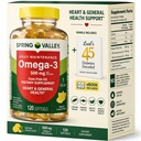 Spring Valley Omega-3 z Fish Oil 500 mg 120 Count, SoftGels, General & Heart Health Dietetic Supplement Bundle z 45 Cukrzyca Luall