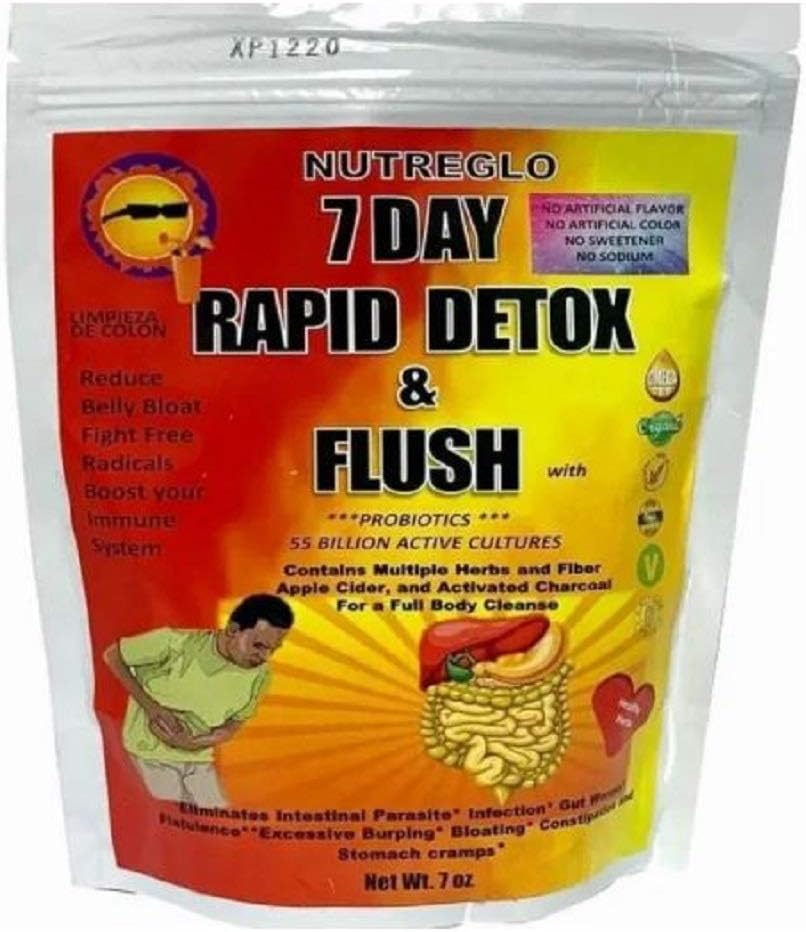 Nutreglo 7 Day Rapid Fiber Full Body Detox & Cleanse Detox 124; Wszystkie naturalne, zdrowe, Whole Body Multi- Fiber Formuła dla mężczyzn i kobiet 124; 124; Made in USA