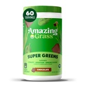 Niesamowita zieleń trawa Superfood Proszek: Zielony Proszek z Digestive Enzymy i Probiotyki, Spirulina organiczna, Chlorella, i Burak Root Proszek, Czekolada, 60 Słupki