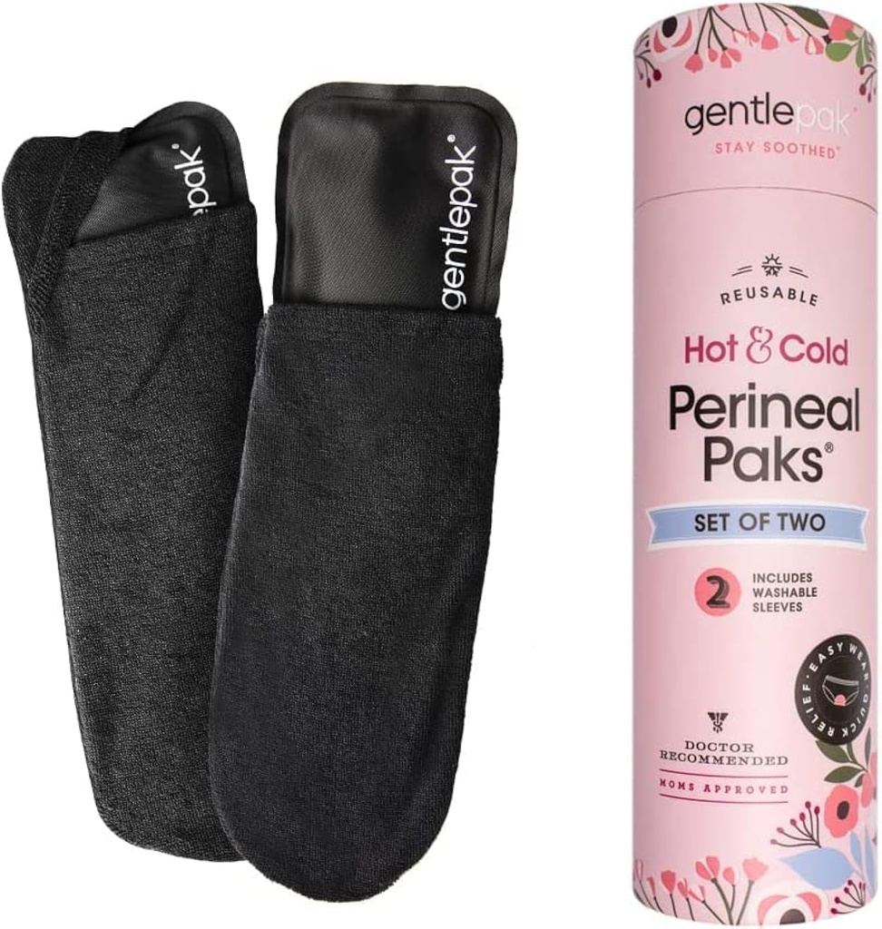 Gentlepak Realimable periineal Ice & Heat Paks z prasowalnych rękawów dla Postpartum, Ciąża i hemoroidy ulga bólowa, wielofunkcyjne dzieci, mięśnie, dyskomfort pochwy (2-Pack Tube)