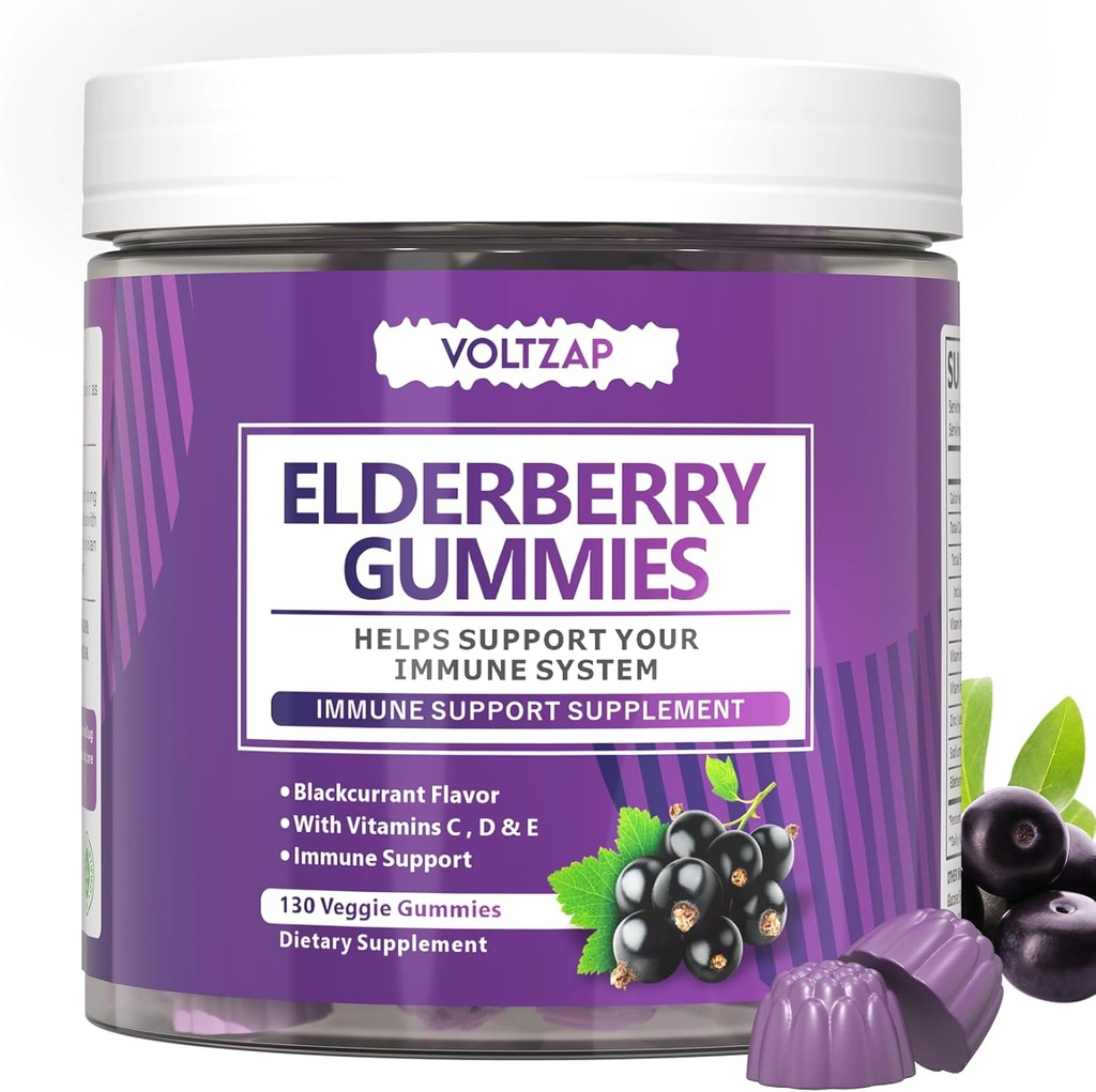 Gummies Elderberry suplement wsparcia immunologicznego: Witamina C i cynk Elderberry zapewnić antyoksydant wsparcia Gluten Free 130 Gummies