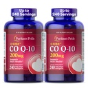 Puritan 's Pride Coenzym CoQ10 200mg, Suplement diety dla zdrowia serca, Ciśnienie krwi, Gum jamy ustnej, i zdrowe wsparcie starzenia, 240 Softgels szybkiego wydania, 2- Pack