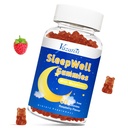Gumy senne dla dorosłych i dzieci - Bezcukrowe gumki melatoniczne z 7,5 mg melatoniny Per Gumy, Magnezu, L- Theanine, Witamina B12, Wegetarianin - Malina Flavor