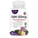 Kompleks DIM dla kobiet 150mg - Biopeline Estrogen Balancing Pills for Menopauza & Hot Flashes Relief Support Hormonal Acne Powerful Supplement - 60 Kapsułki - Made in USA