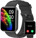 RUIMEN Smart Watch for Men Women (Odpowiedz / Wykonaj połączenia) Kompatybilny z telefonami iPhone / Android, 1.85 "HD Screen Fitness Tracker Heart Rate Monitor 100 + Sports Tracker Watch Waterproof (Czarny)