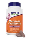 Teraz żywności Mannose żurawiny, 120 Kapsułki Veg - z PAC - 450mg dMannose, 250mg Żurawiny - Bledder Cleanse and Urnary Tract Health * - Vegan Friendly Supplement, Non-GMO