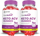 (2 opakowania) Szybki aktywny Keto ACV Gummies Advanced Formula 1000MG Fastive Keto Gummies Jabłkowe cydr Sok winogronowy Sok winogronowy Granat B12 Wegan Non GMO 120 Gummys