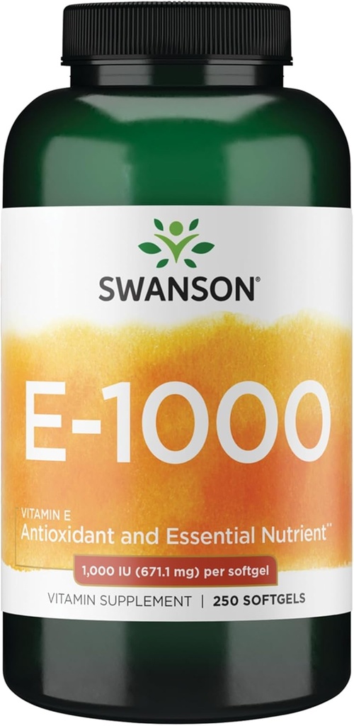 Swanson Naturalna witamina E 1000 Iu (671.10 Miligramy) 250 Sgeli