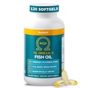 Macuhealth Omega 3 Fish Oil - 1100mg DHA, 1100mg EPA, Eye & Brain Health Supplement, Triglyceride Formula, 120 Softgels