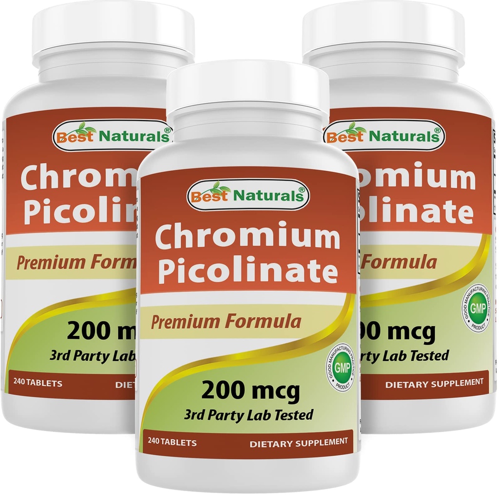 Najlepsi naturalni Pikolinat chromowy 200 µg 240 tabletek (240 sztuk (opakowanie po 3))