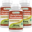 Najlepsi naturalni Pikolinat chromowy 200 µg 240 tabletek (240 sztuk (opakowanie po 3))