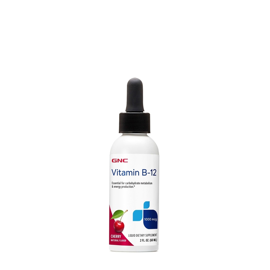 GNC Witamina B- 12 1000mcg - Cherry, Wspomaga produkcję energii, 60 Służenie