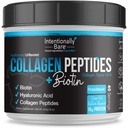 Intencjonalnie Bare Collagen Powder Unflavored - Collagen Peptydes Powder with Biotin & Hyaluronic Acid - Non- GMO & Grass Fed Collagen Powder with 10g Protein - Keto Collagen Powder 40 Servings