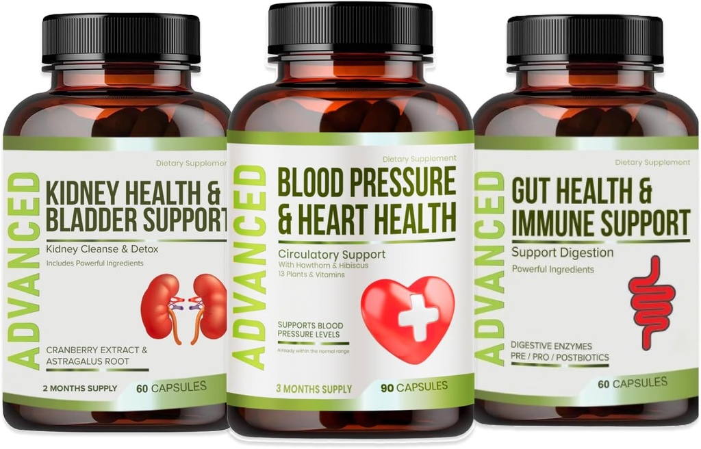 Heart Health Blood Pressure Supplement - Support Blood Pressure & Healthy Circularity Naturalnie z Hawthorn Berry & Hibiscus. Witaminy Tabletki na zdrowe nadciśnienie (BP) i zdrowe serce.
