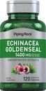 Piping Rock Echinacea Goldenseal Kapsułki 124; 1400mg 124; 120 Kapsułki wegetariańskie 124; Non- GMO, Gluten