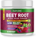 Buraki korzeniowy tlenek azotu w proszku Suplement - Organic Buraki Super Food Performance Booster do cyrkulacji, Energia, Stamina, Przepływ krwi i Heart Health - Wegan, Non-GMO - Berry Flavor - 30 Służenia
