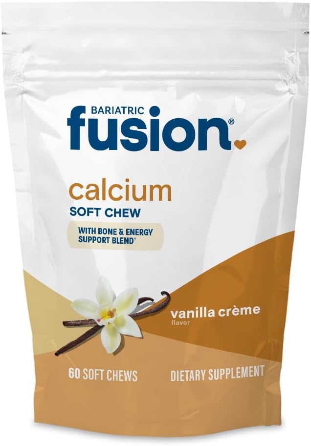 Bariatric Fusion Bariatric Supplement Wapnia Supplement Chews 124; Wapnia Citrate with Witamina D3 Bariatryczna Witamina 124; Sugar Free Chewable Agregable 124; 500mg Agregat 124; Wanilia Agregat 124; 60 Liczba