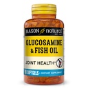 MASON NATURAL Glukozamina & Fish Oil Supplement with DHA & Omega 3 for Joint & Muscle Support, 1 Miesiąc dostaw Softgel Pills