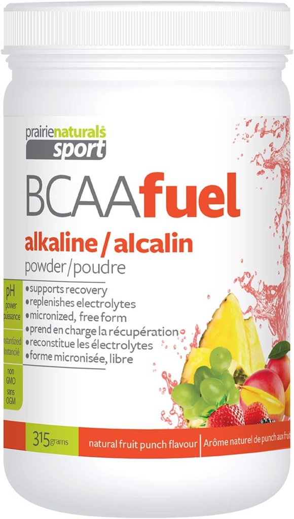 Prairie Naturals PH Balanced BCAA Paliwo, Owoce Punch, 11.2 Ounce