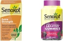Senekot Ekstra Siła Naturalny laksywant roślinny dla delikatnej Overnight Relief Okazjonalne zaparcia, 36 Count & Dietary Supplement Laxative Gummies, Naturalny ekstrakt Senna, Delikatnie
