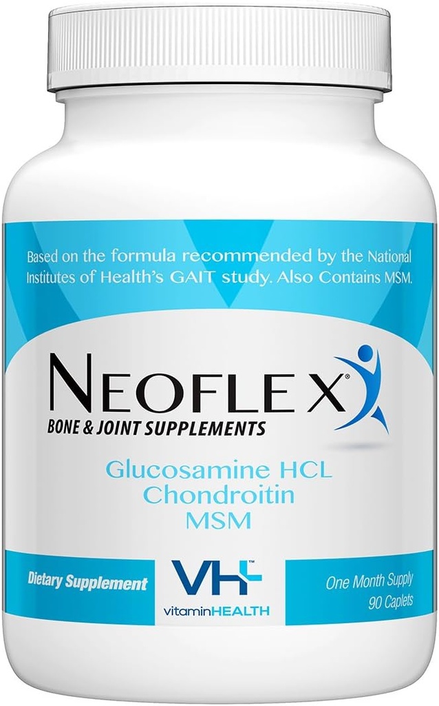 Neoflex Bone & Joint Health Supplement, MSM, Glukozamina, & Chondroitin Triple Strength Formula, 90 Kaples