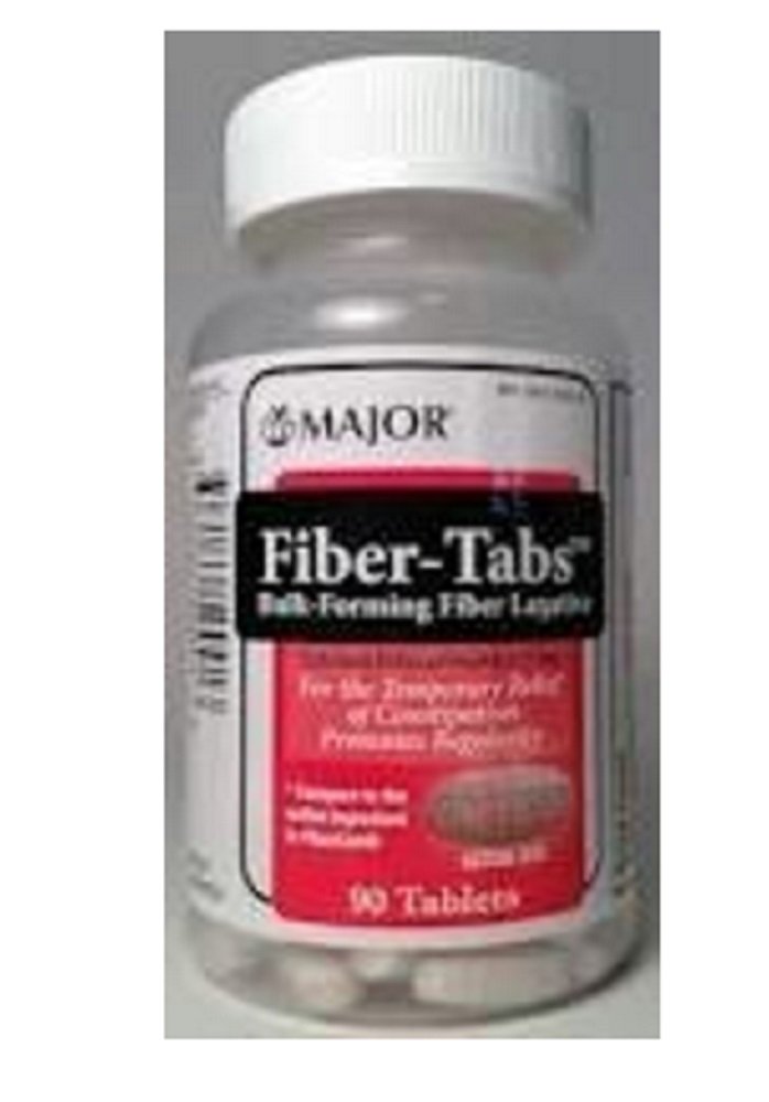MAJOR Fiber- Tabs Tablets 500 Mg - Fiber Tablets for Women and Men - Sporadyczne zaparcia Relief dla dorosłych - 90 Tabletów - Opakowanie po 6