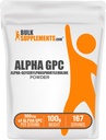 BulkSupplements.com Proszek Alpha GPC - suplementy choliny, Alpha GPC 300mg - Unflavored & Gluten Free, 600mg na serving, 100g (3.5 oz) (opakowanie po 1)