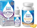 TheraTears 1200mg Omega 3 Supplement for Eye Nutrition, Organic Flaxseed Trigliceryde Fish Oil & VIT E, 90 Count Eye Drops, Extra Dry Eye Therapy, 15 ml, 0,5 Fl oz