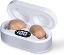 Słuchacze dla seniorów, Wzmacniacze słuchu zwrotne z anulowaniem hałasu, Crystal Clear Sound, Niewidzialny OTC Pomoc słuchu w / Ładowanie przypadku dla dorosłych