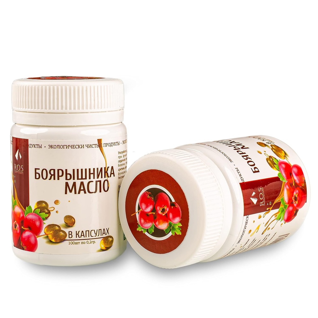 Syberyjski olej Hawthorn 200 Kapsułki Extra Virgin Cold Pressed (2 Pack)