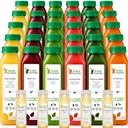 5 dni Sok Czyszczenie przez surowej fontanny, Tropical Flavors, Wszystkie naturalne Surowe, Cold Pressed Fruit i Soki roślinne, Detox Cleanse, 30 butelek 12oz, 5 Bonus Imbir Shots