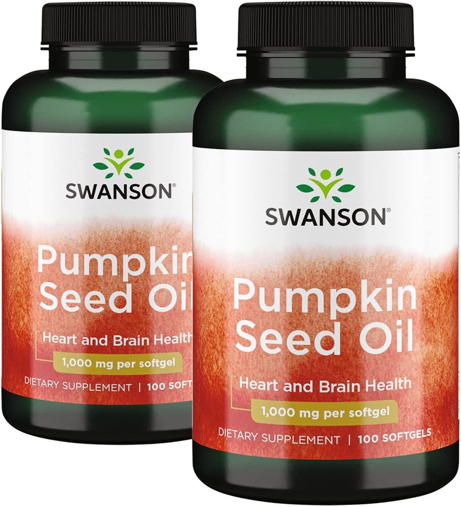 Swanson Pumpkin Seed Oil 1000 Miligramy 200 Sgels 2 Butelki