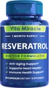 Resveratrol Supplement 1200mg High Potency - Organic Trans Resveratrol ze zwiększoną absorpcją dla Komórkowych i Kognitive Health Supplements - Nie GMO Porównaj To 1200 mg do innych 500 mg lub 1000mg