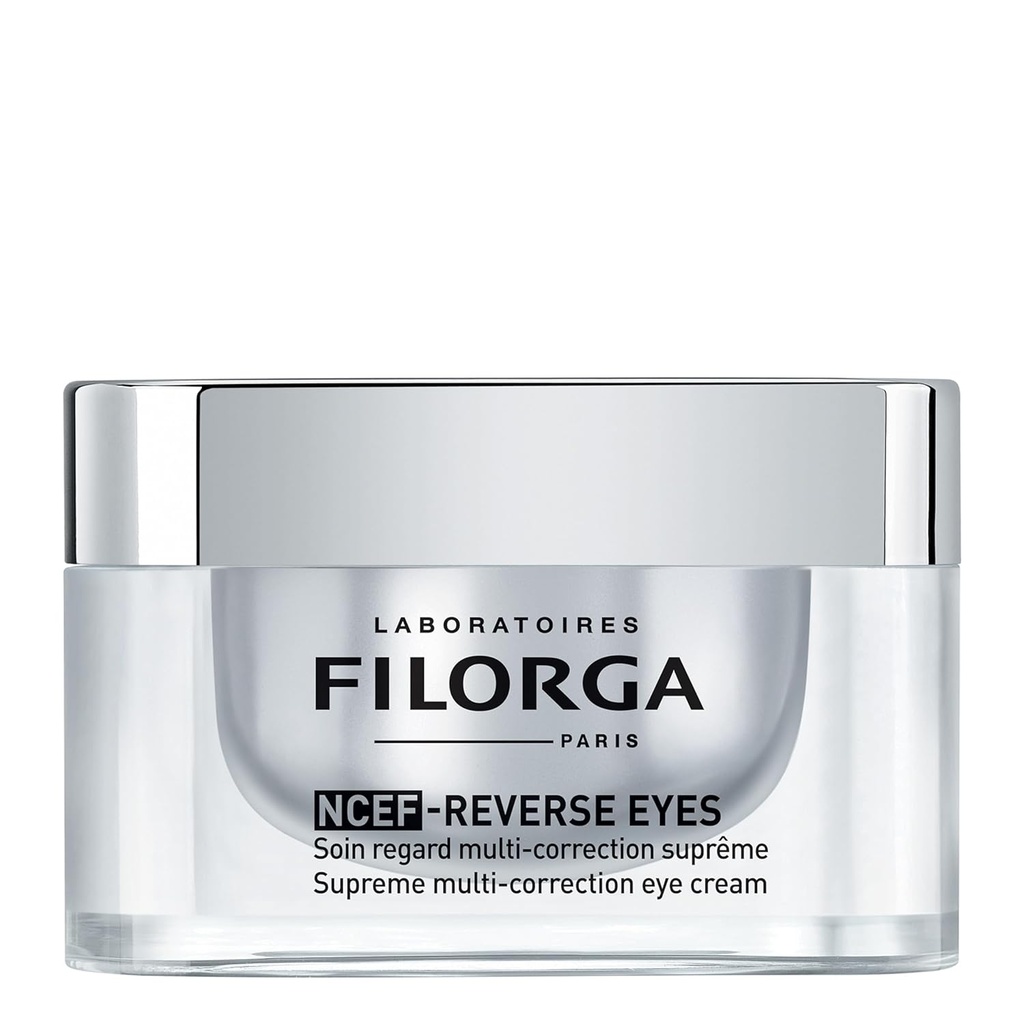 Filorga NCEF- Reverse Eyes Multi- korekcja anty starzenia się krem do oczu, z kwasem hialuronowym, kolagen, i witaminy C, aby zmniejszyć zmarszczki, Ciemne kręgi, i Puffiness i Boost Eye Moisturizing, 0,5 fl. oz.