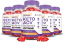 (5 opakowań) Turbo Ripped Keto ACV Gummies Extreme 2000MG Turbo Ripped Keto Gummies Jabłko Cydr Octan Sok z buraków Granatowy Proszek B12 Wegan Non GMO 300 Gummys