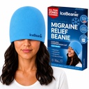IceBeanie Migrena Relief Cap, Jak widać na zbiorniku Shark, Miękkie i rozciągliwe Gel Napięcie Ból głowy Relief Cap, Rozszerzony chłodzenie Kac Kac Czapka, Odurzająca głowa Pack lodu Wrap, Ból głowy Migrena Mask