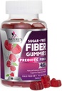 Prebiotyczne gumki włókniste 4g - Sugar Free Gummy Fiber Supplement for Adult 's Digestive Health & Regularny Wsparcie - Naturalny aromat malinowy, Mieszanka roślinna, Non-GMO & Gluten Free - 60 Gummies