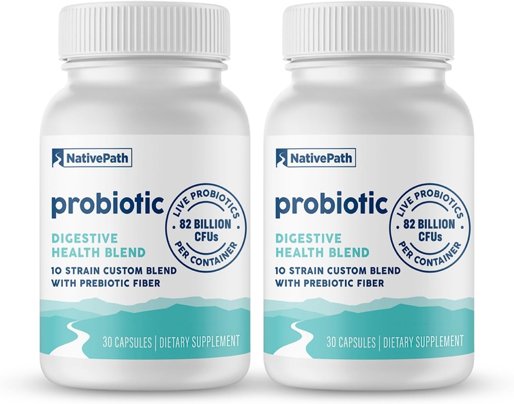 NativePath Daily Probiotic, 10- Szczeliny Mieszanka suplement dla mężczyzn i kobiet, 82 Miliard CFU - 60