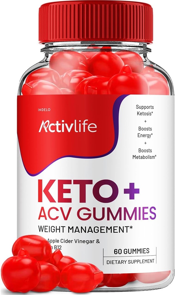 ActivLife Keto ACCV Gummies - Active Life Keto Apple Cider Gummies, ActivLife Keto + ACV Weight Management Gummies ActiveLife Advanced 1000mg Formula (1 opakowanie - 60 Gummies)