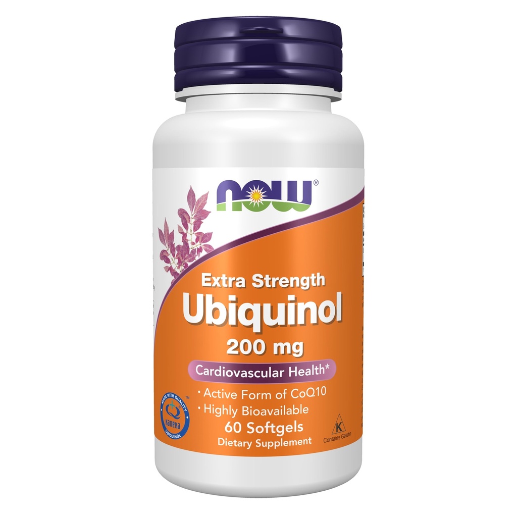 Teraz suplementy, Ubichinol 200 mg, Wysoka dostępność biologiczna (Aktywna forma CoQ10), 60 Softgels