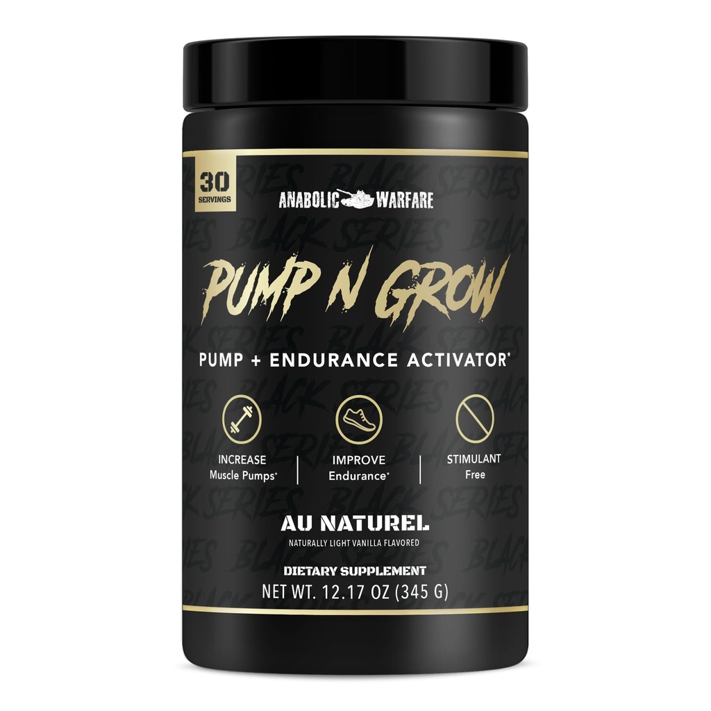 Anaboliczne Warfare Pump- N- Grow Muscle Pump Supplement Cafeline Free Warkout z L- Citrulline, L- Arginine, Beta- Alanine (Au Naturel - 30 Sług)