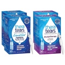 TheraTears Night Therapy Lubricant Eyedrops for Dry Eyes, Conservative Free, Single- Use Vials, Clear, 60 Count, 0.6 Fl Oz with TheraTears Eye Drops for Dry Eyes, 60 Count Single- Use Vials